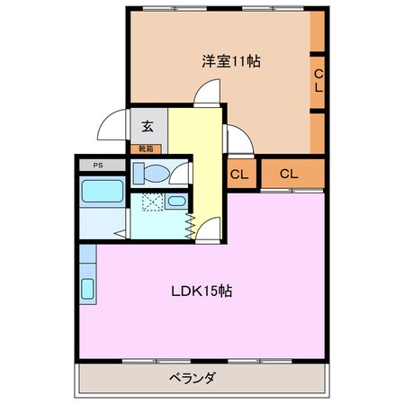 リバーサイド宝生Ⅰの物件間取画像